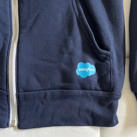 Salesforce Agentblazer Navy Blue Hoodie - American Apparel - Size Small - NWOT - Picture 6 of 7